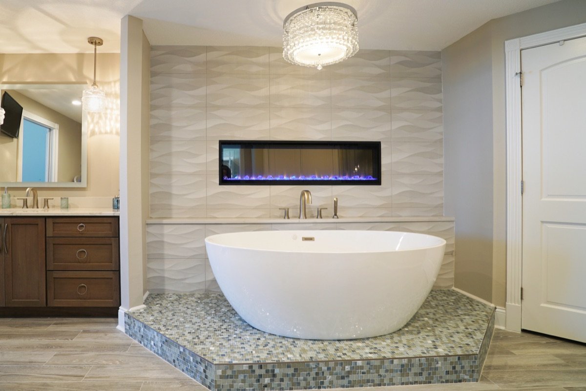 Coastal Retreat primary bath designed by Mia Bella Designs, Indian Shores, Florida, view 8