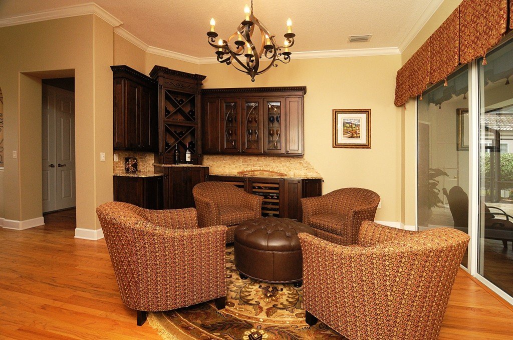 Old World Elegance bar lounge designed by Mia Bella Designs, Tampa Bay, Florida, view 6